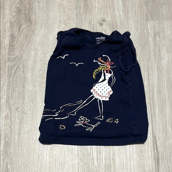 4/$30 GAP Navy Graphic Tee with Embroidered Design 2T - Picture 1 of 1